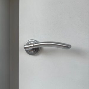 Nikkel/RVS deurkruk Linea Bertomani